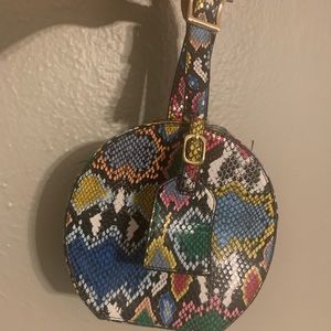 Multicolor Snake Print Purse, Heels & Shoes